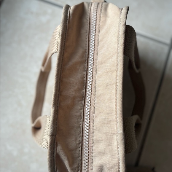 Kipling Tan Shoulder Bag with Monkey Keychain - Picture 7 of 11